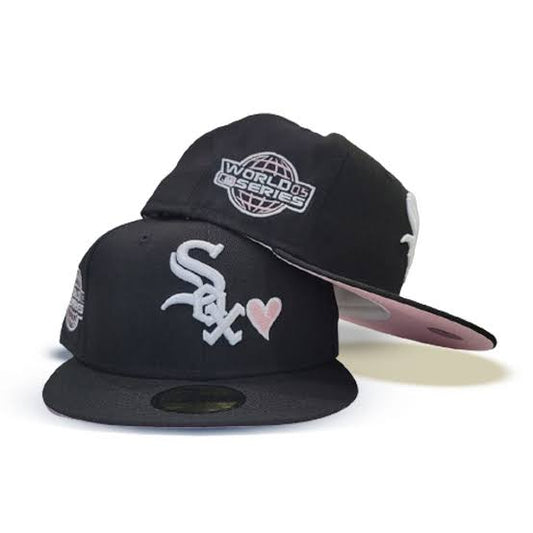 Black Chicago White Sox Heart Pink Bottom